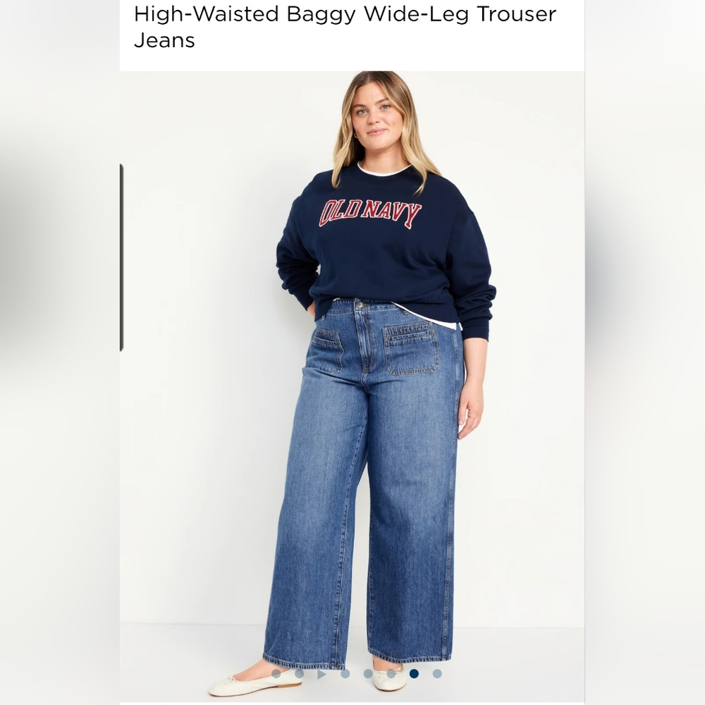 Old Navy Plus high waisted wide leg jeans